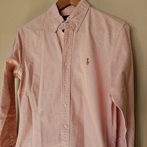 Polo Ralph Lauren Coral Cotton Button Down Oxford Shirt M Preppy Flesh Pony
